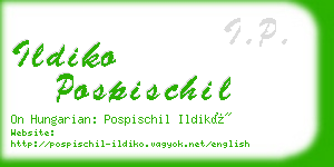 ildiko pospischil business card